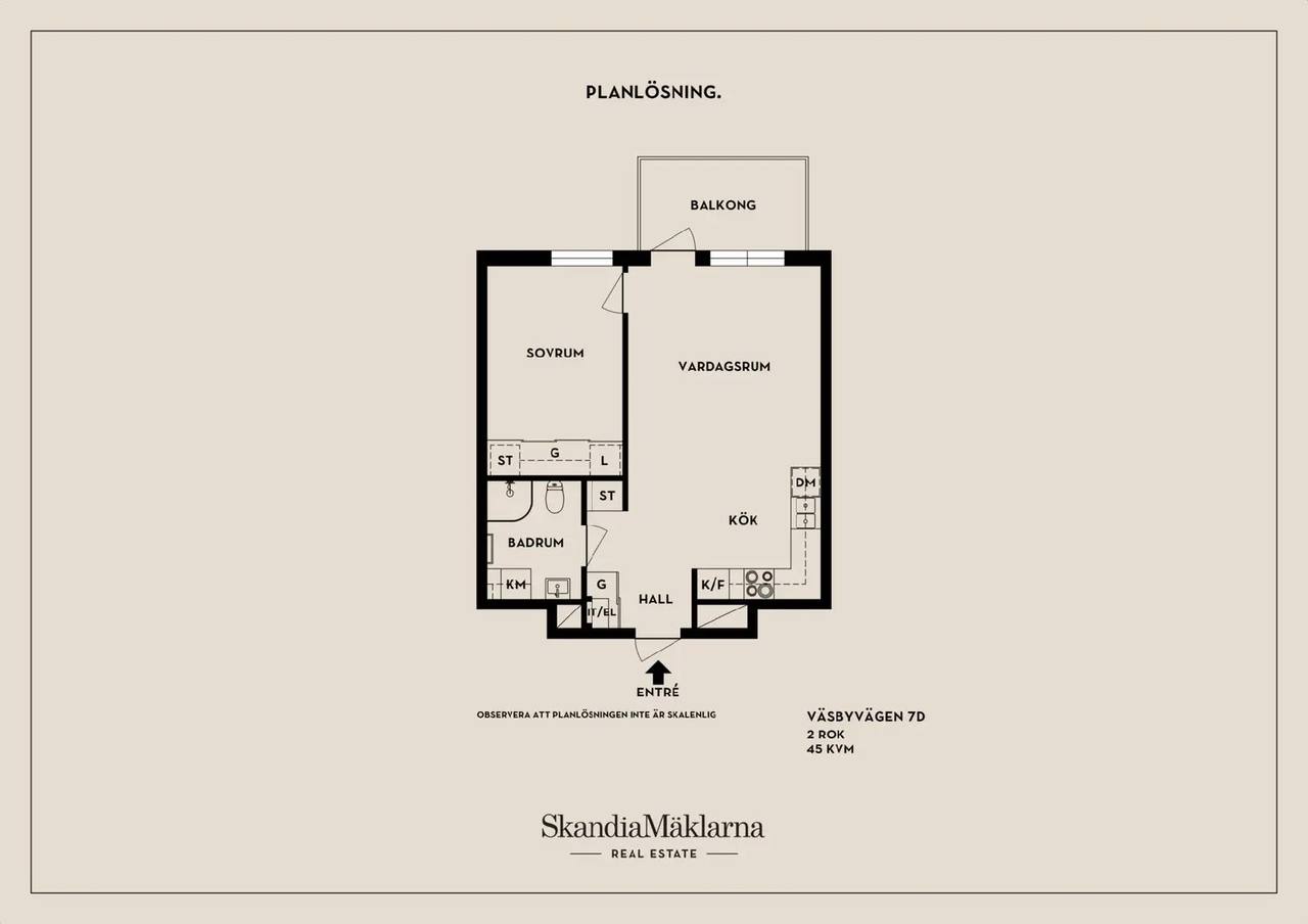 Floor plan for Väsbyvägen 7D