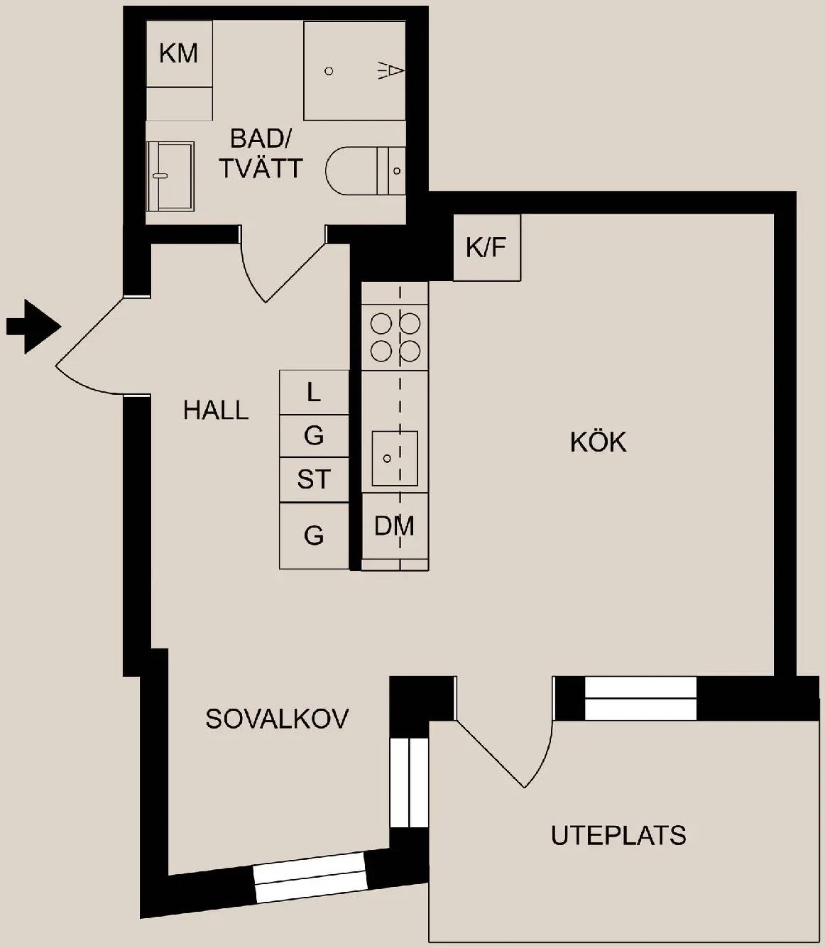 Floor plan for Bråviksvägen 67