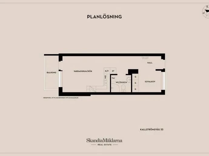Planritning för Kallströmsväg 33