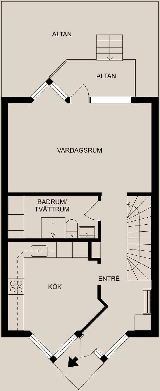 Floor plan for Mandelblomsvägen 77