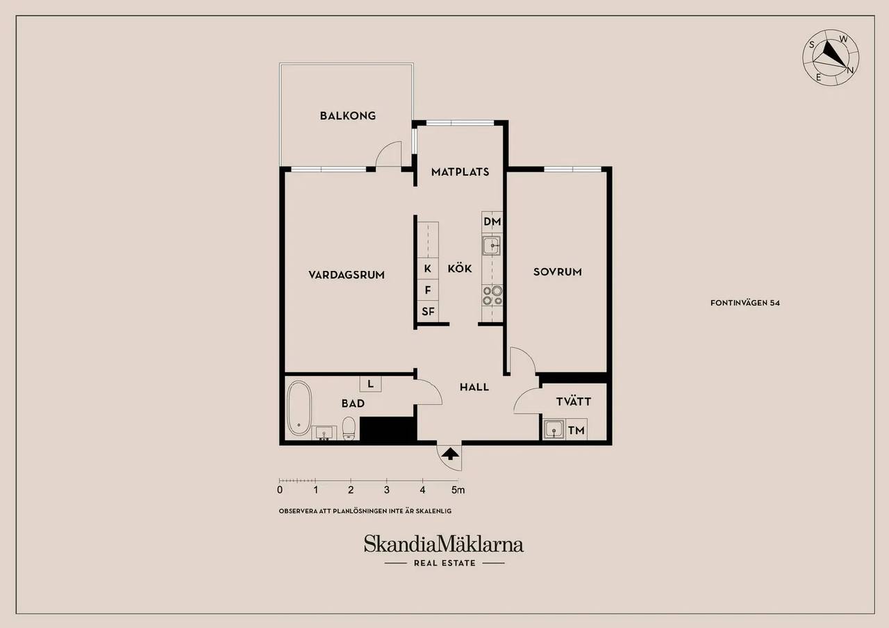 Floor plan for Fontinvägen 54