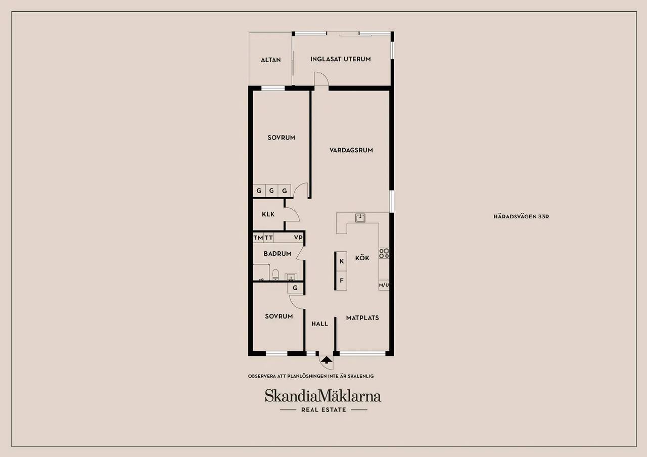 Floor plan for Häradsvägen 33R