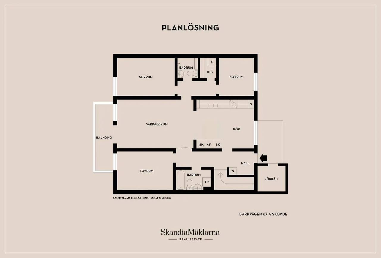 Floor plan for Barkvägen 67 A Skövde