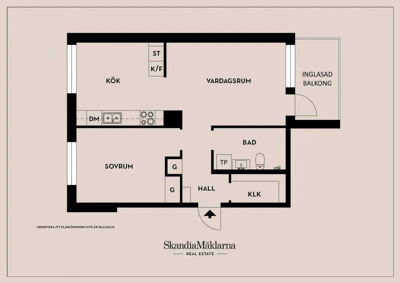 Planritning för Gripengatan 24