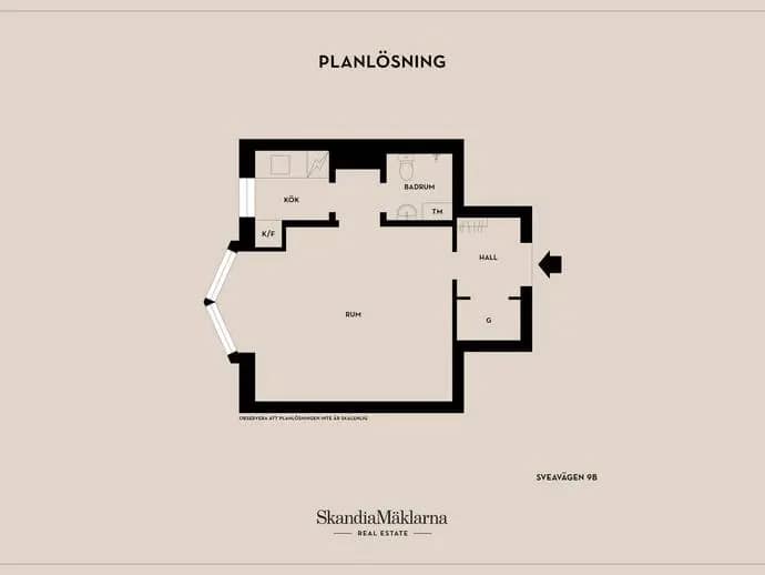 Planritning för Sveavägen 9B
