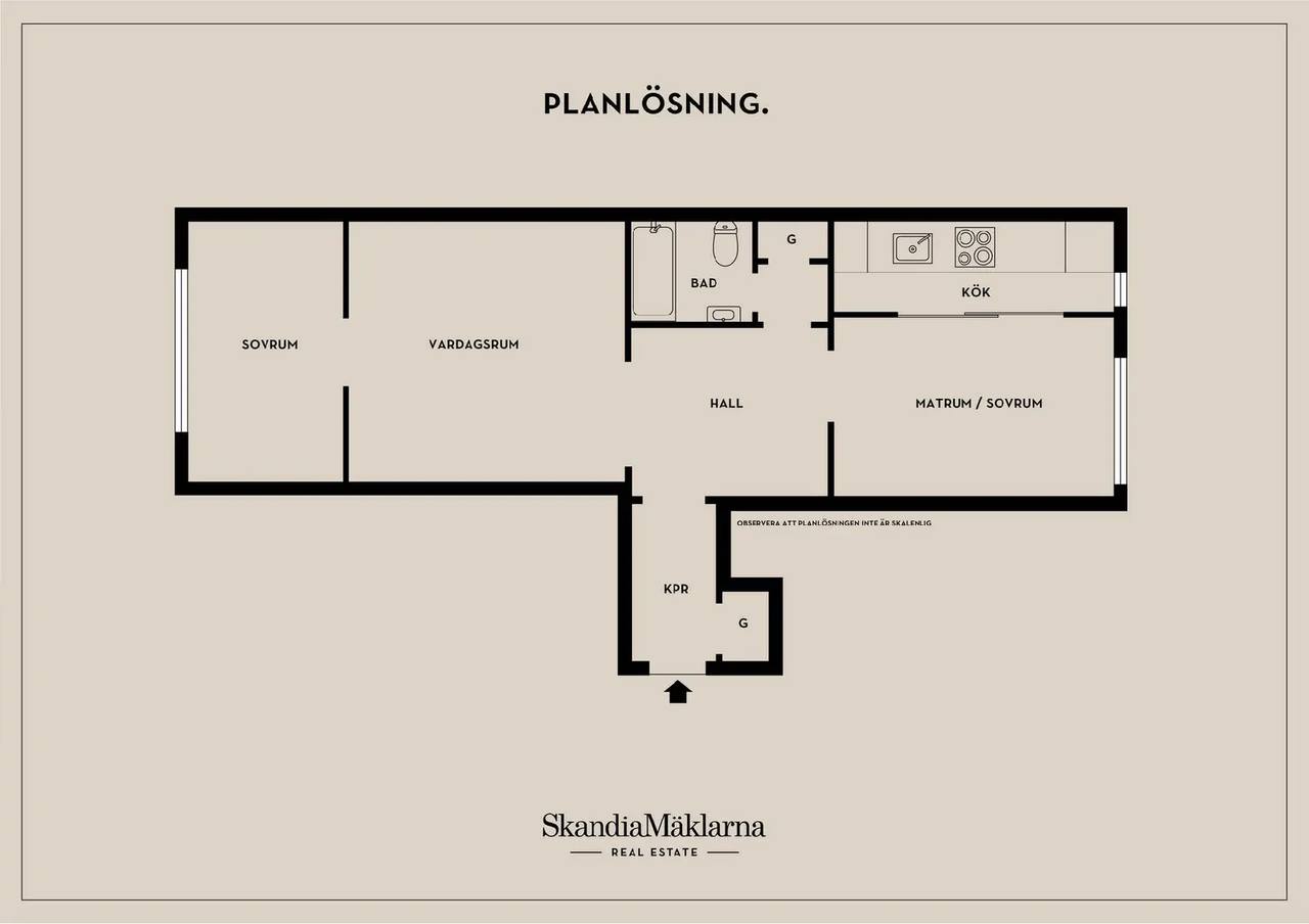 Floor plan for Klippgatan 14