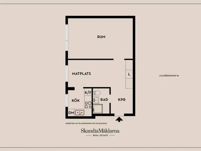 Planritning för Lillgårdsgatan 16