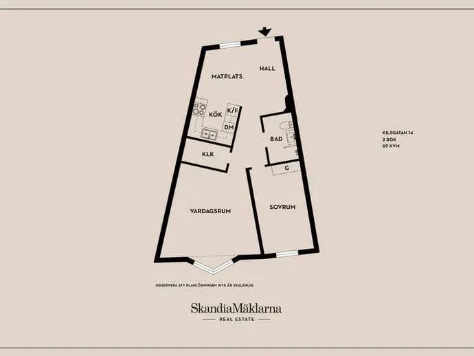 Floor plan for Kilsgatan 14