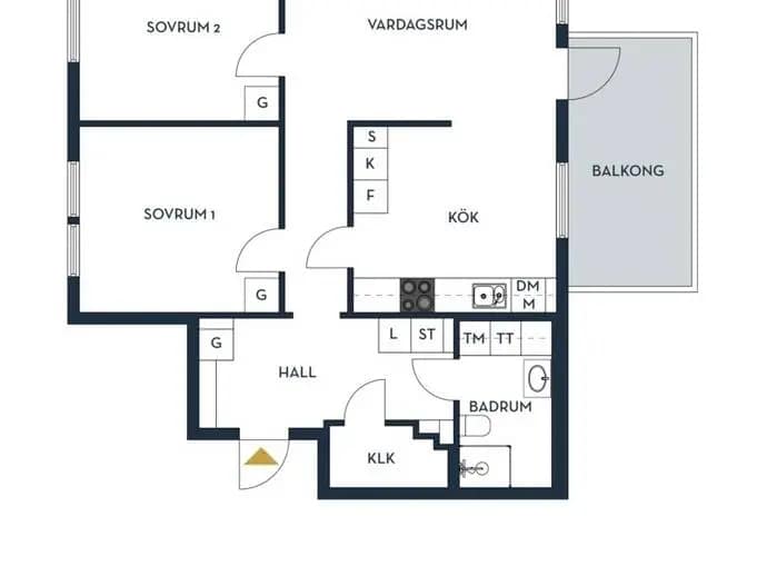 Planritning för Tegvägen 11