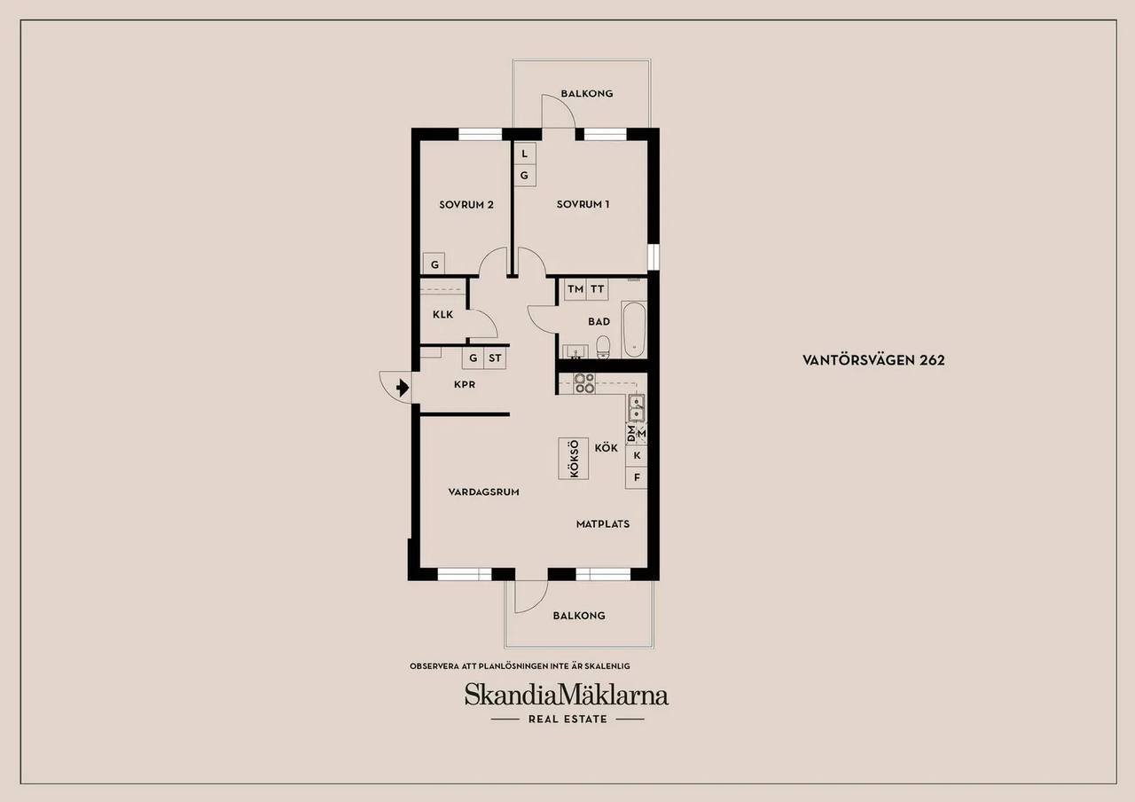 Floor plan for Vantörsvägen 262