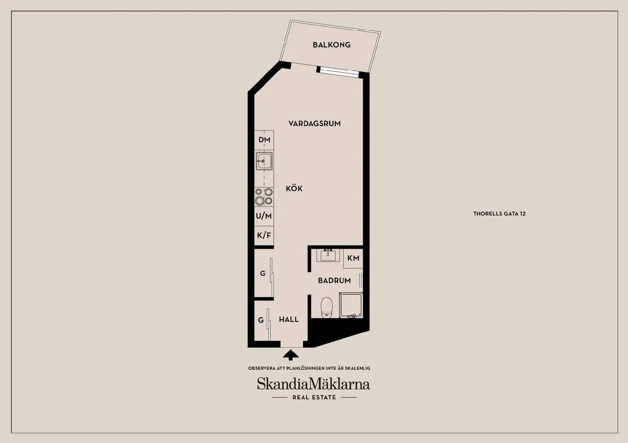 Planritning för Thorells gata 12