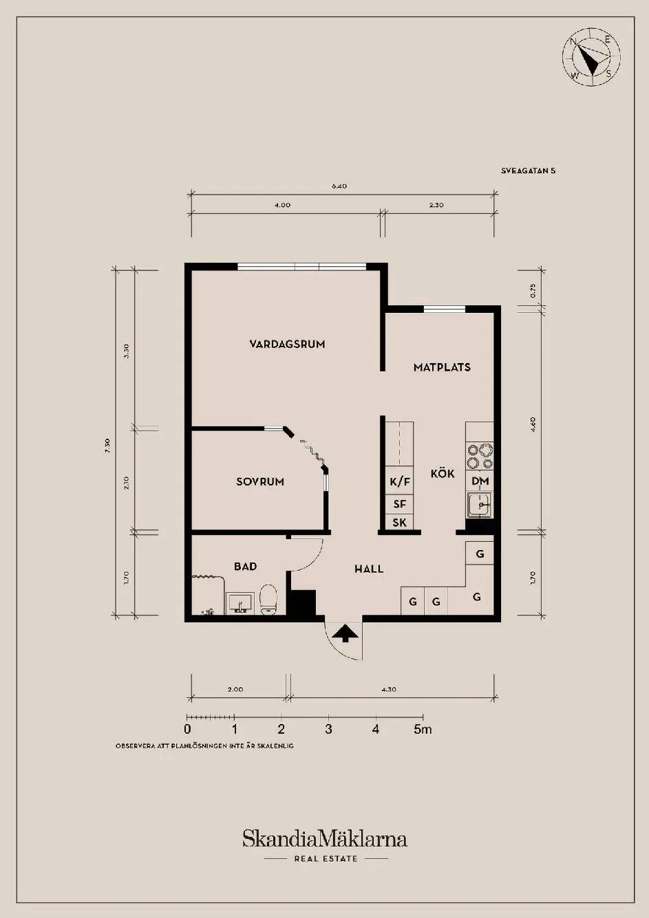 Planritning för Sveagatan 5