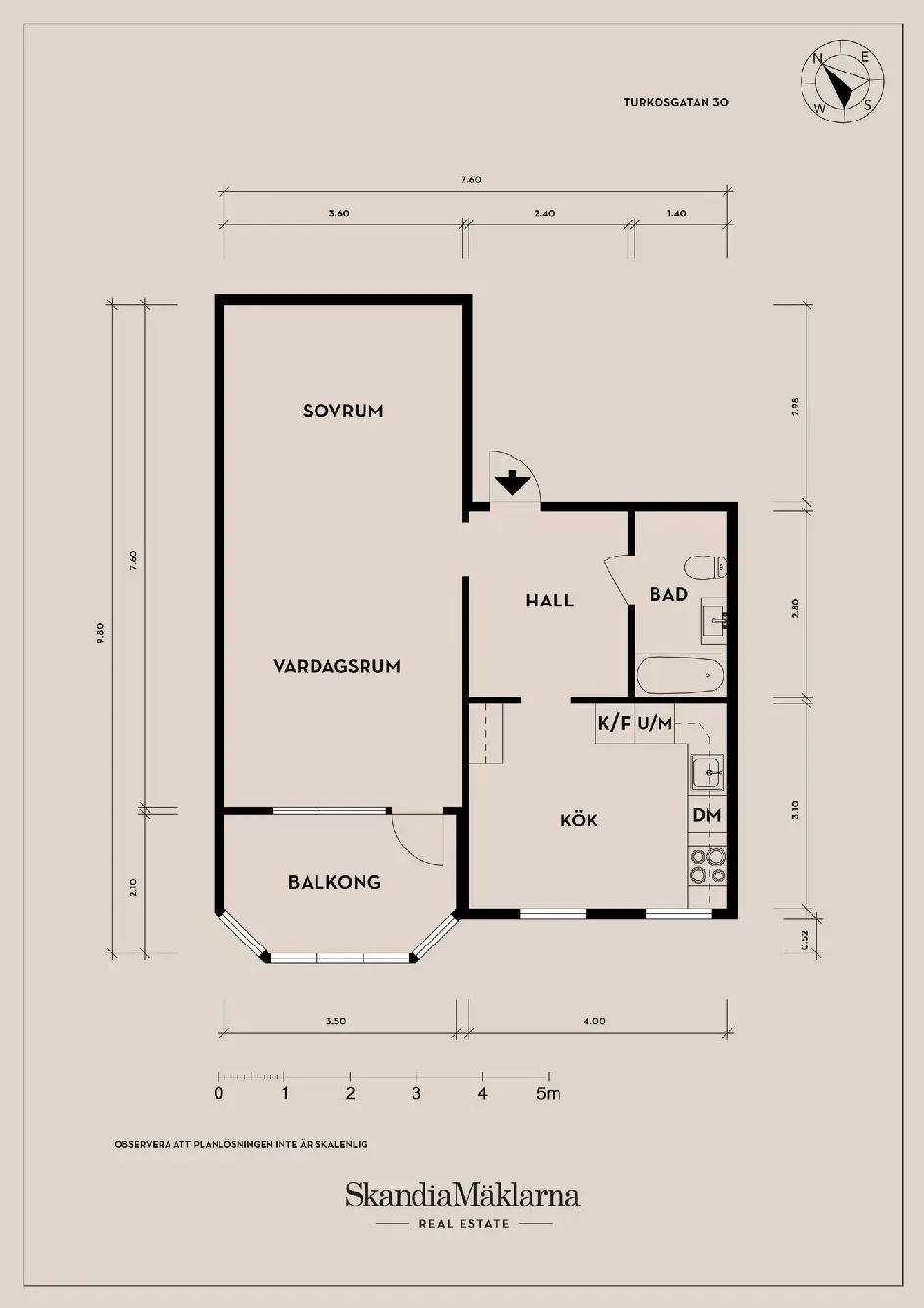 Planritning för Turkosgatan 30