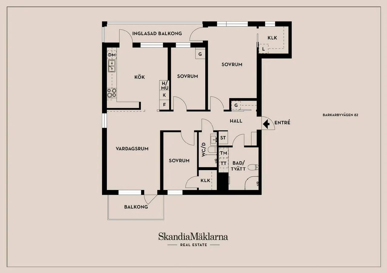 Floor plan for Barkarbyvägen 82