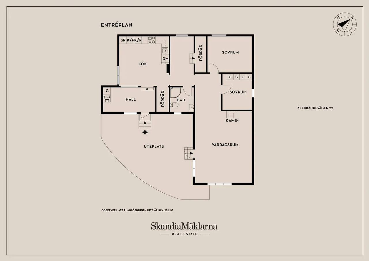 Planritning för Älebräckevägen 22