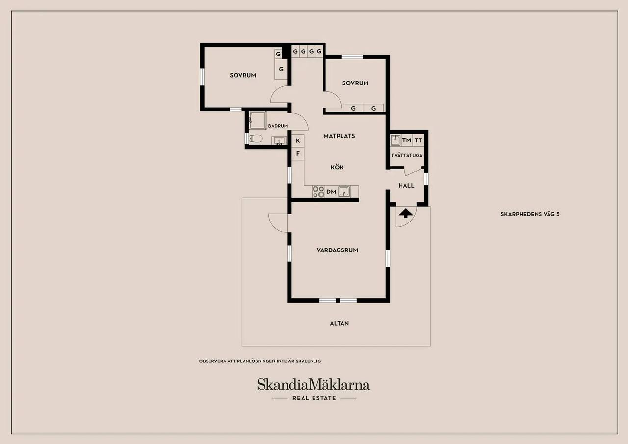 Floor plan for Skarphedens väg 5