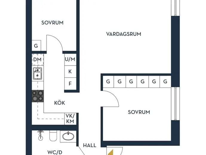 Floor plan for Restalundsvägen 6