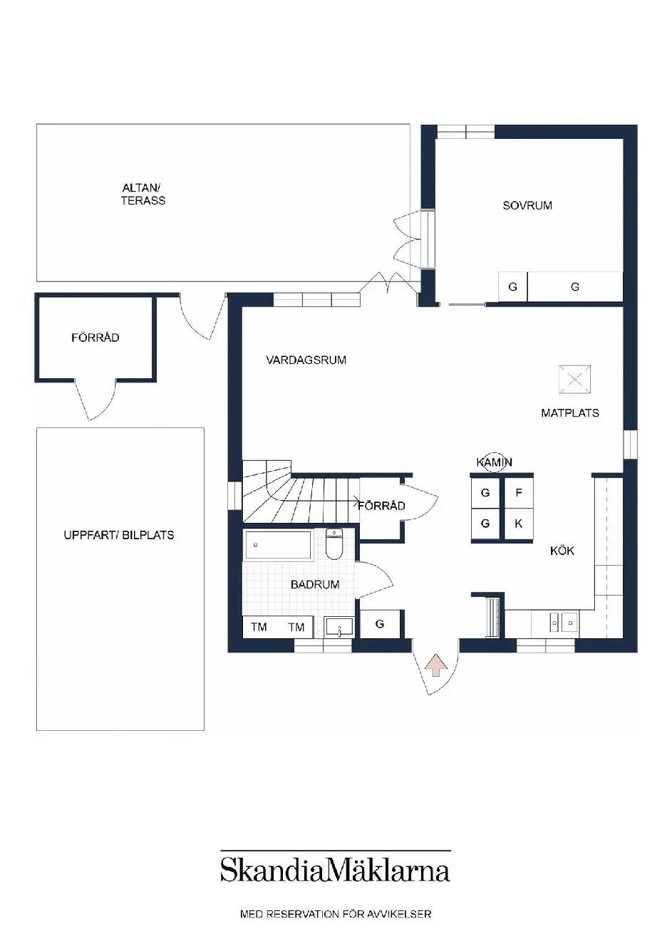 Planritning för Storstensvägen 61