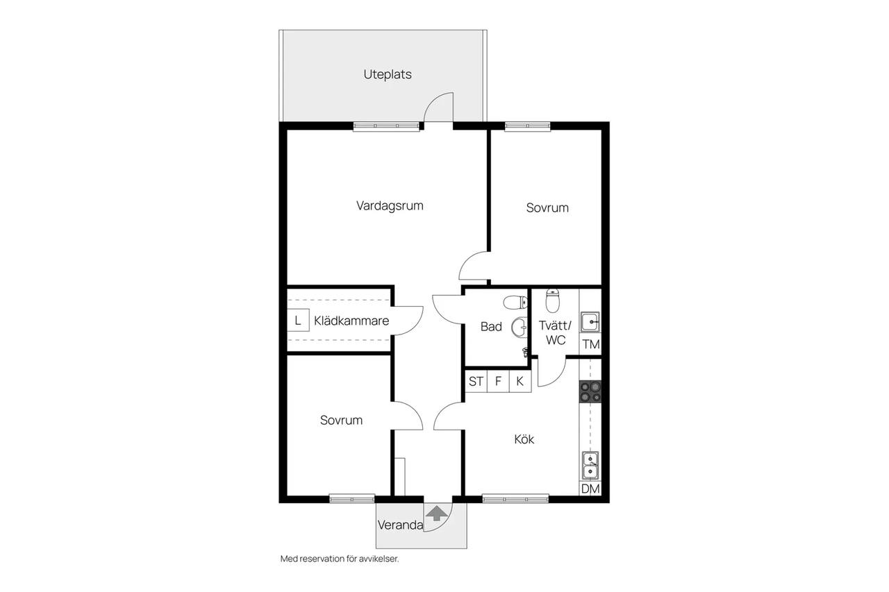 Floor plan for Sigillgatan 98