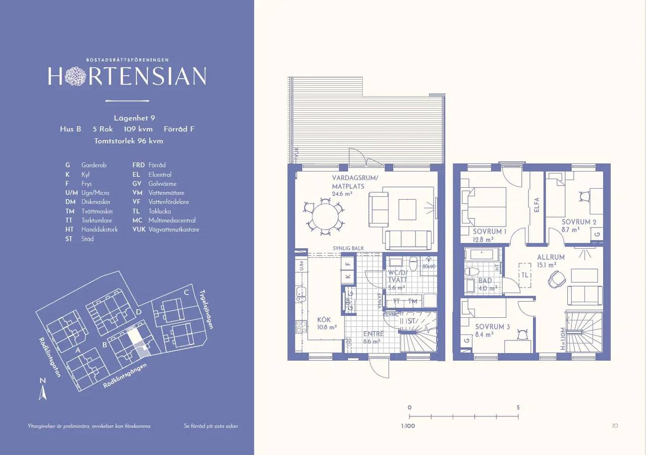 Floor plan for Rödklintsgatan 8M