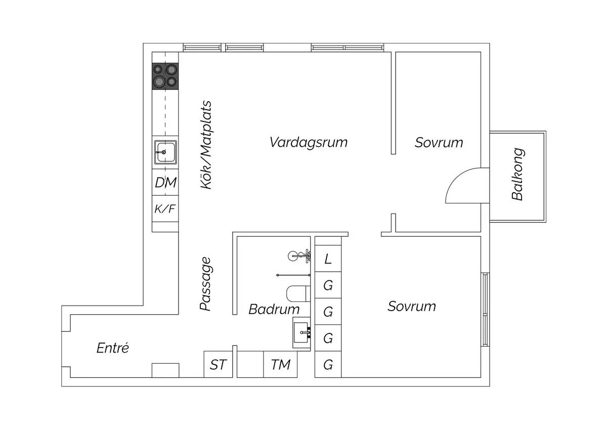 Planritning för Trubadurvägen 3