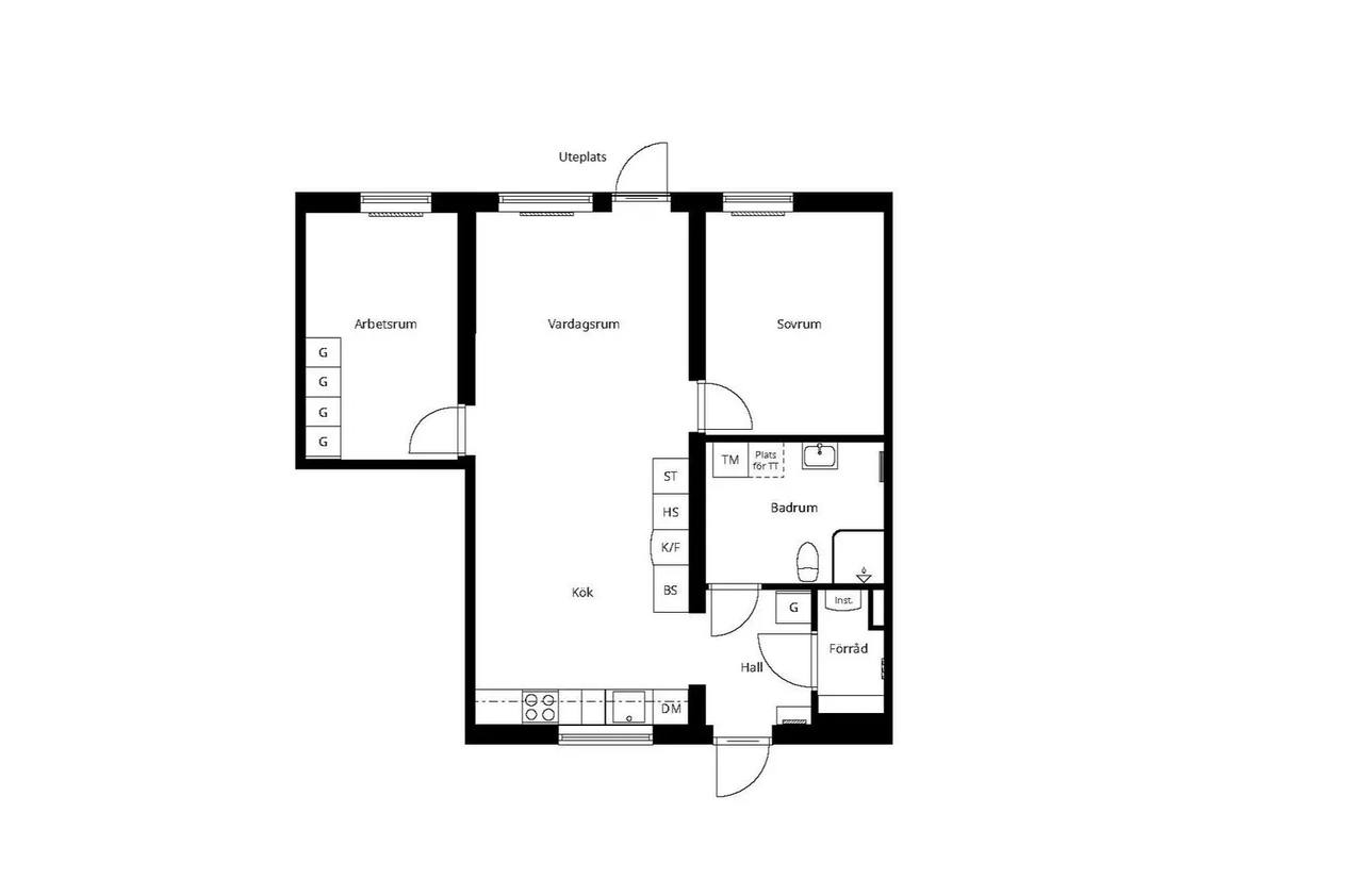 Floor plan for Cyklopgatan 37C