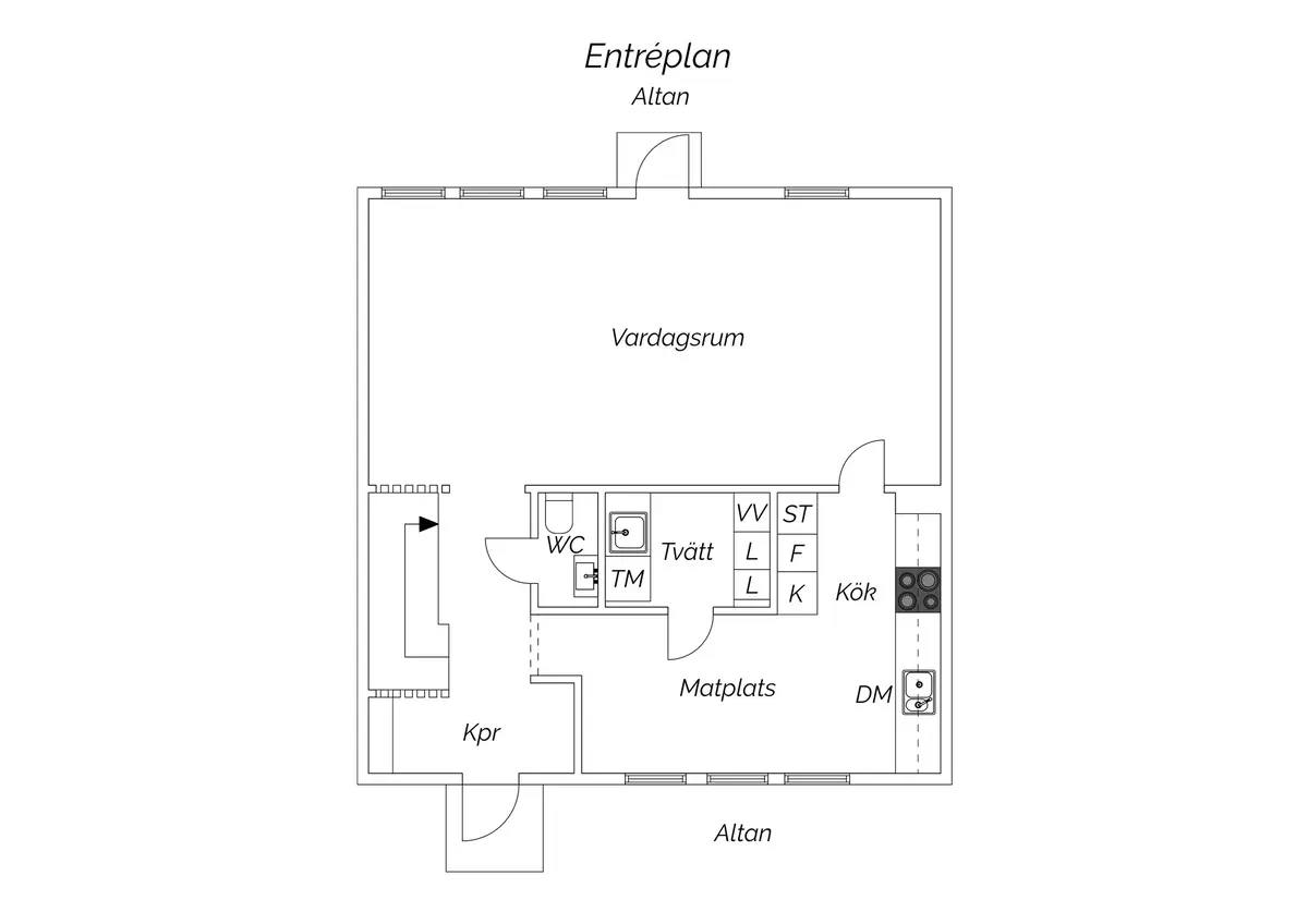 Floor plan for Stor Ingmars väg 6