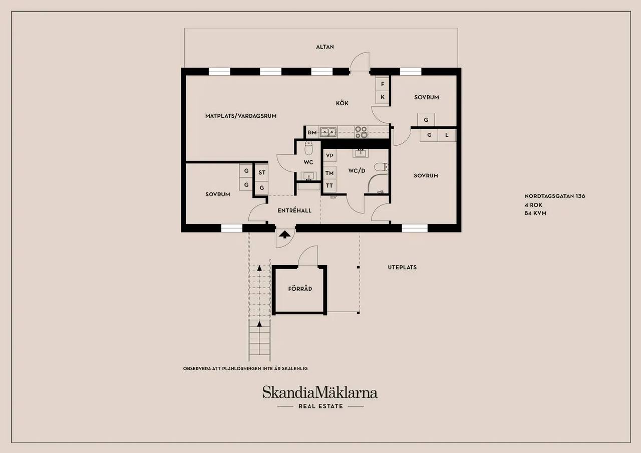 Floor plan for Nordtagsgatan 136