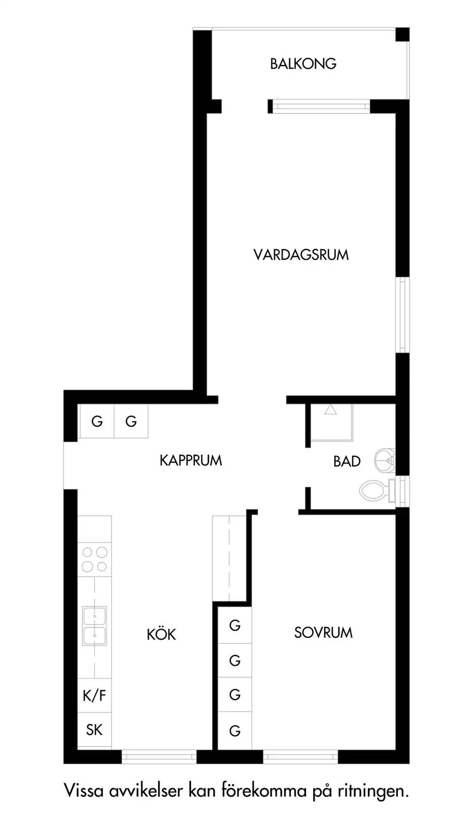 Floor plan for Kronetorpsgatan 54C