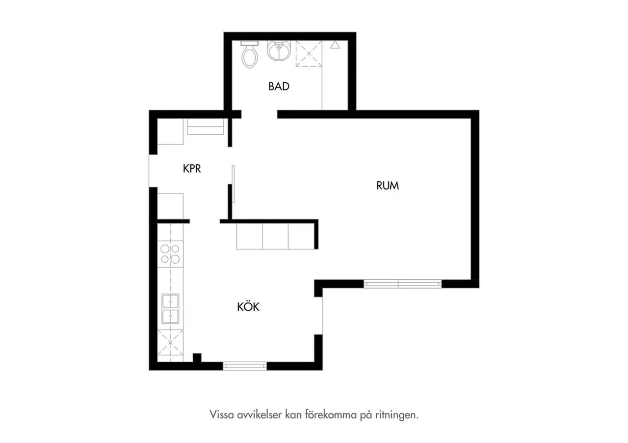 Floor plan for Norra Skolgatan 3