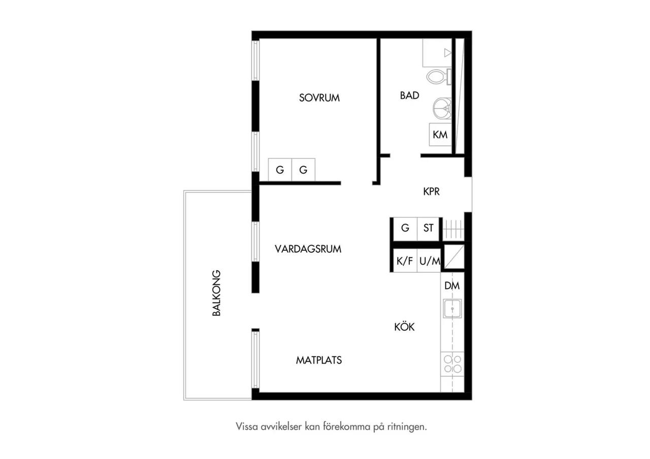 Floor plan for Västra Varvsgatan 34A