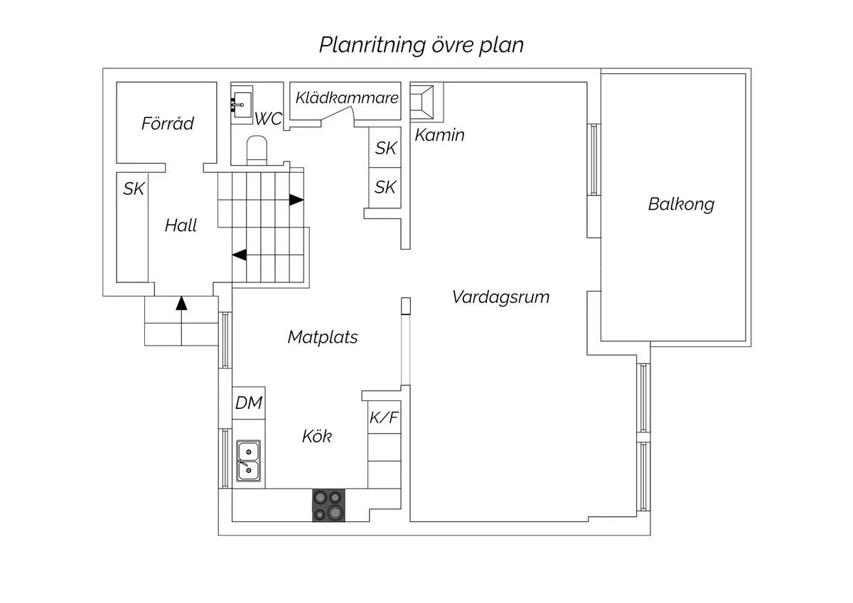 Planritning för Sjöbacken 61