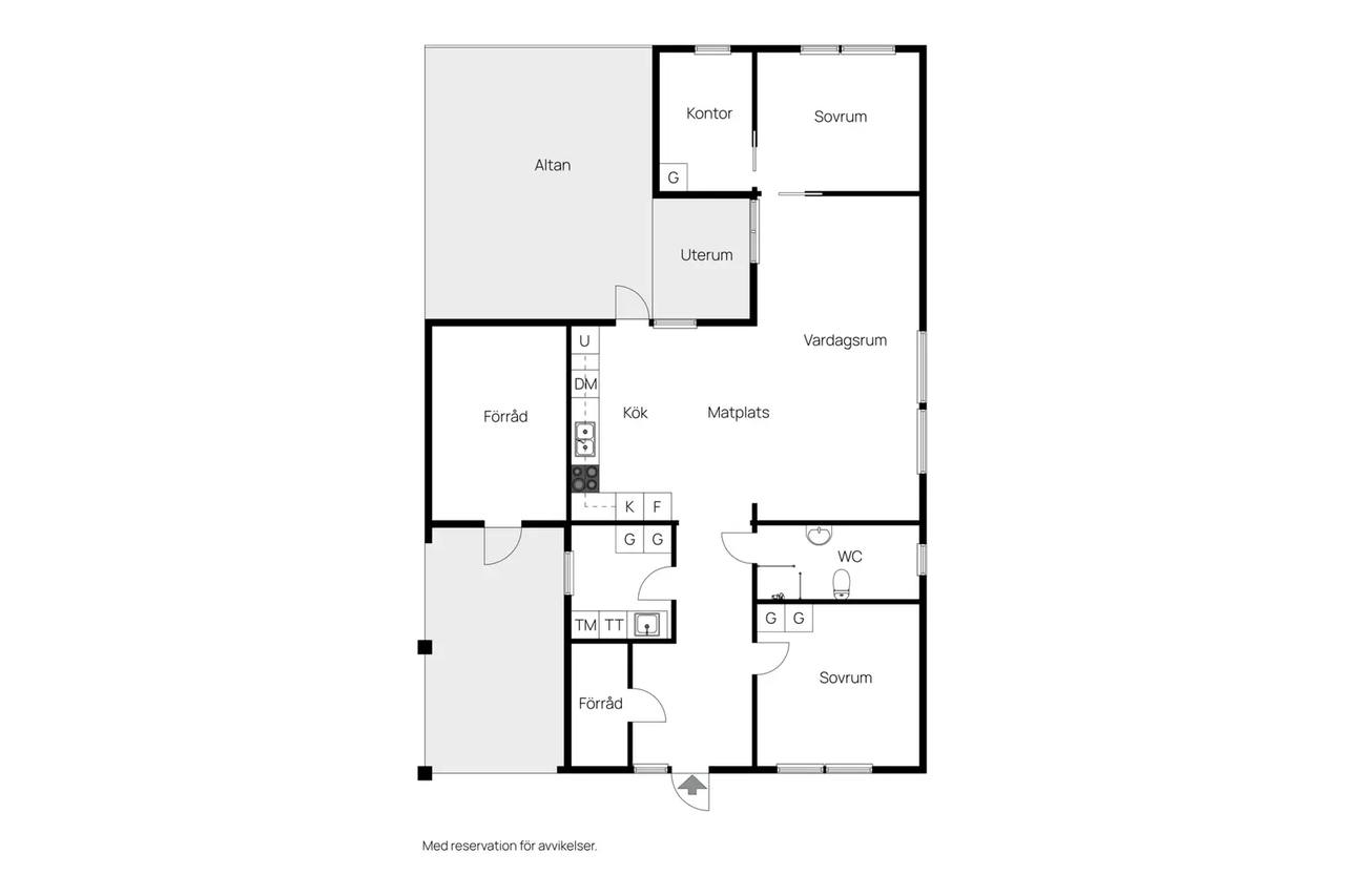 Floor plan for Fjädervägen 13
