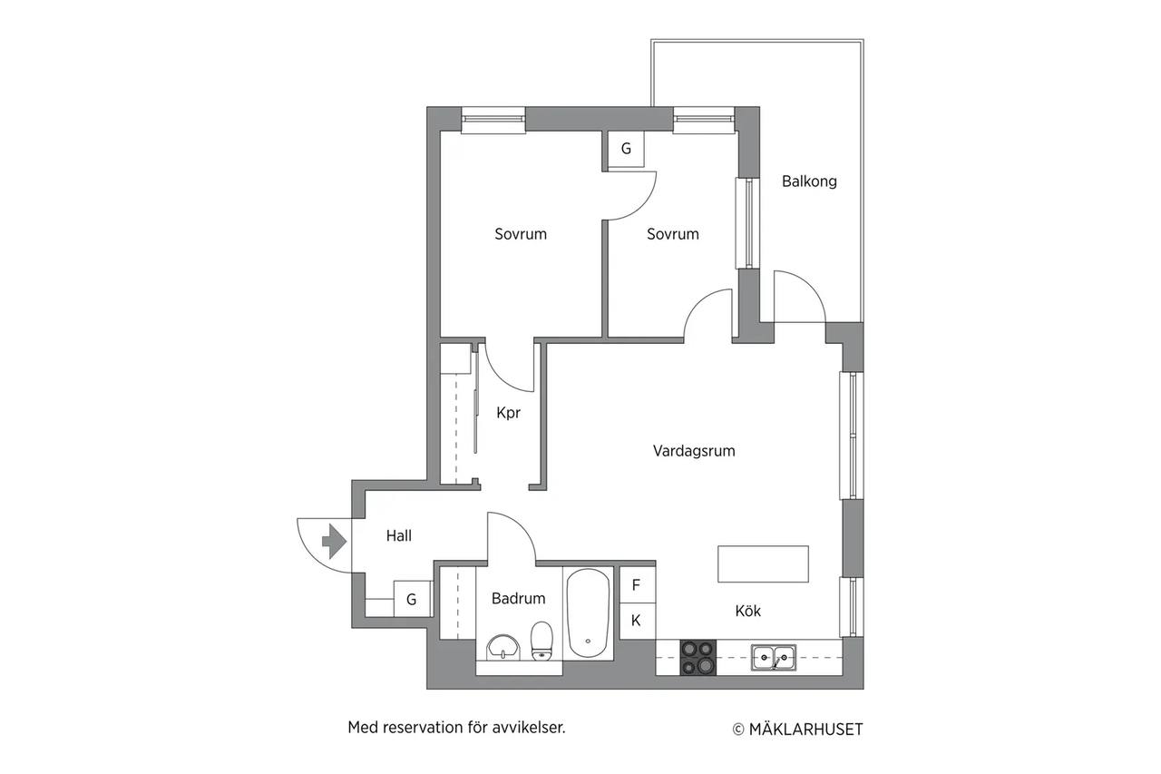 Floor plan for Gulddragargränd 50