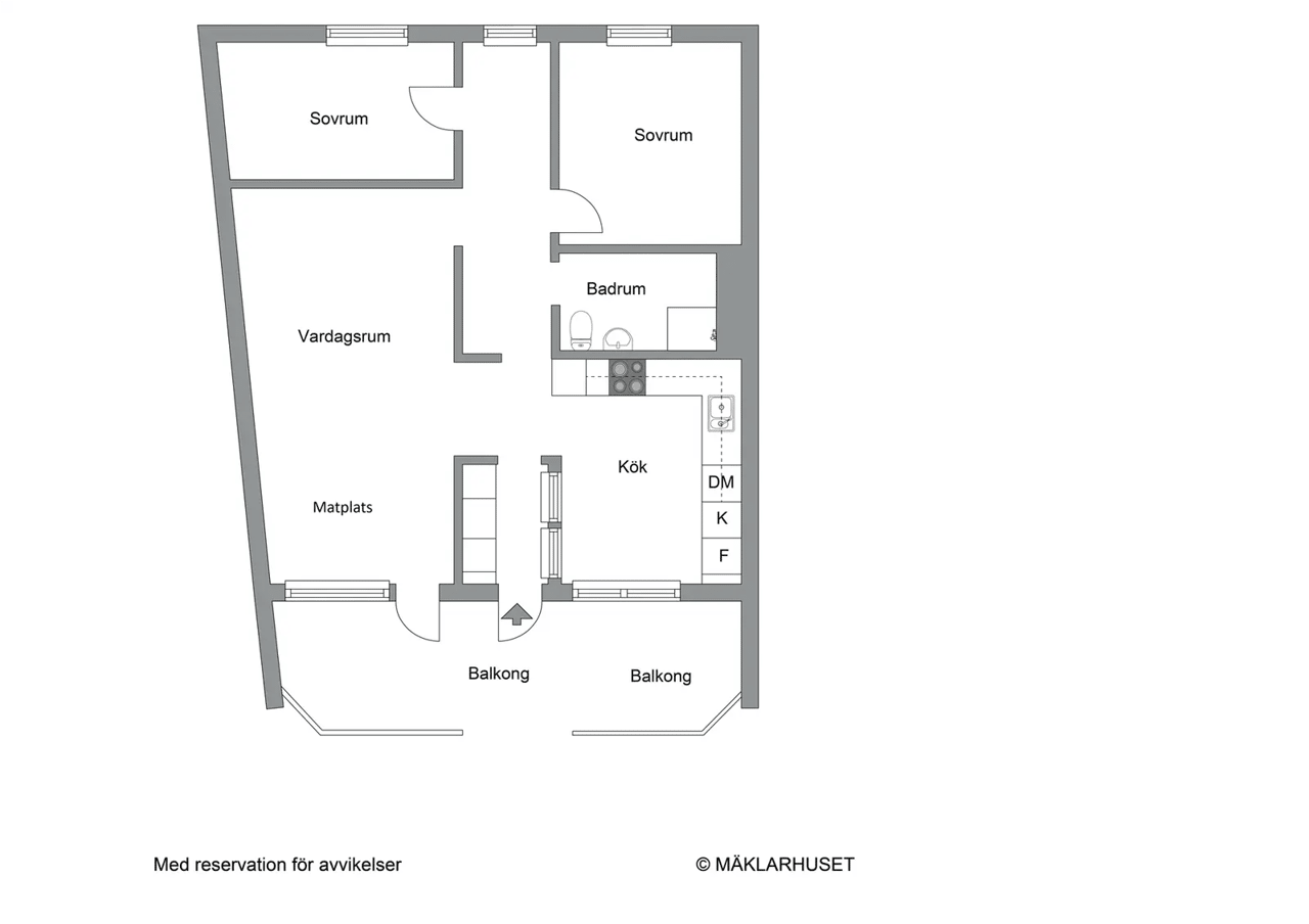 Planritning för Västra vägen 15