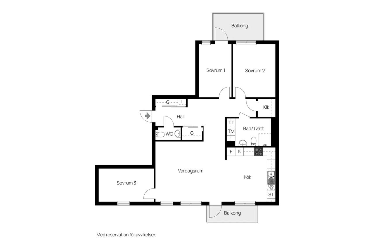Floor plan for Folkungagatan 12b