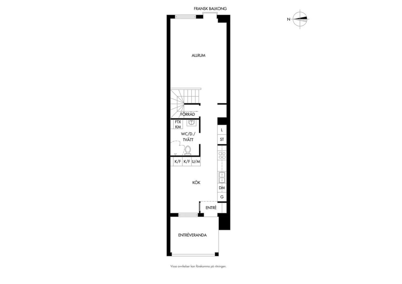 Planritning för Bollklubbsvägen 6B