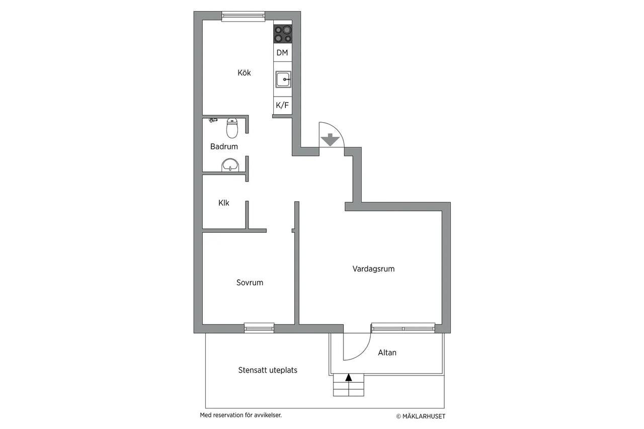 Floor plan for Korngatan 1