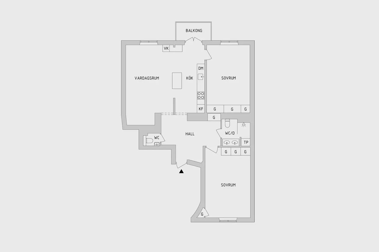 Floor plan for Ulrikagatan 6