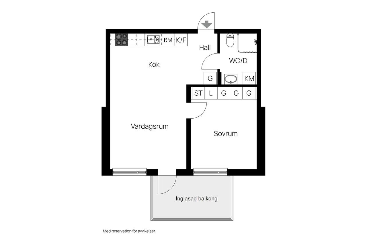Planritning för Mariehemsvägen 98