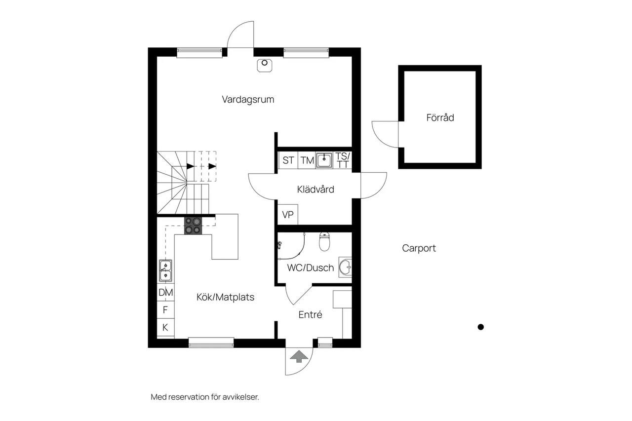 Floor plan for Dragarvägen 5A