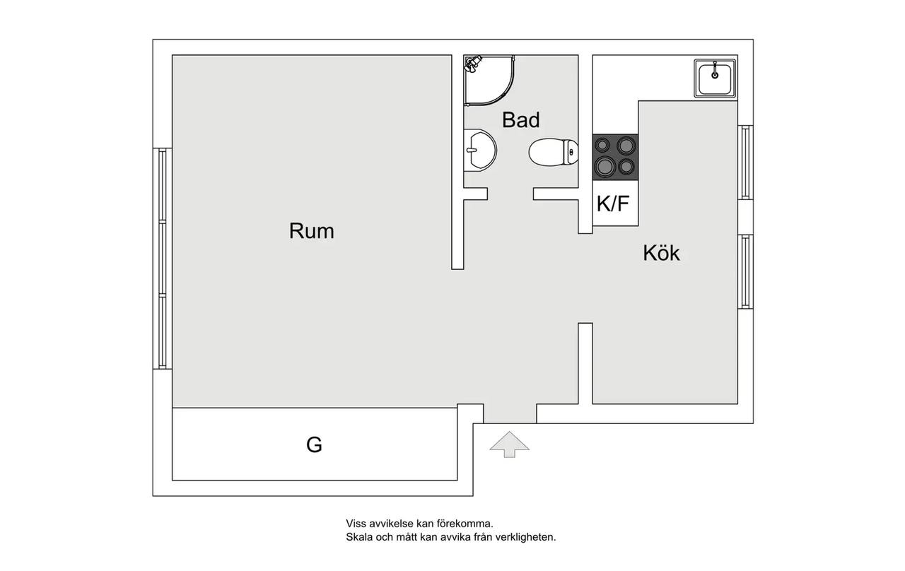 Floor plan for Kinnekullevägen 32