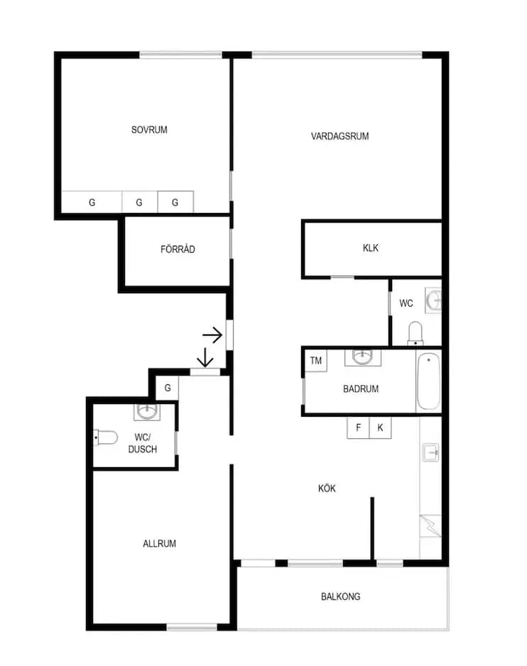Floor plan for Lötsjövägen 17