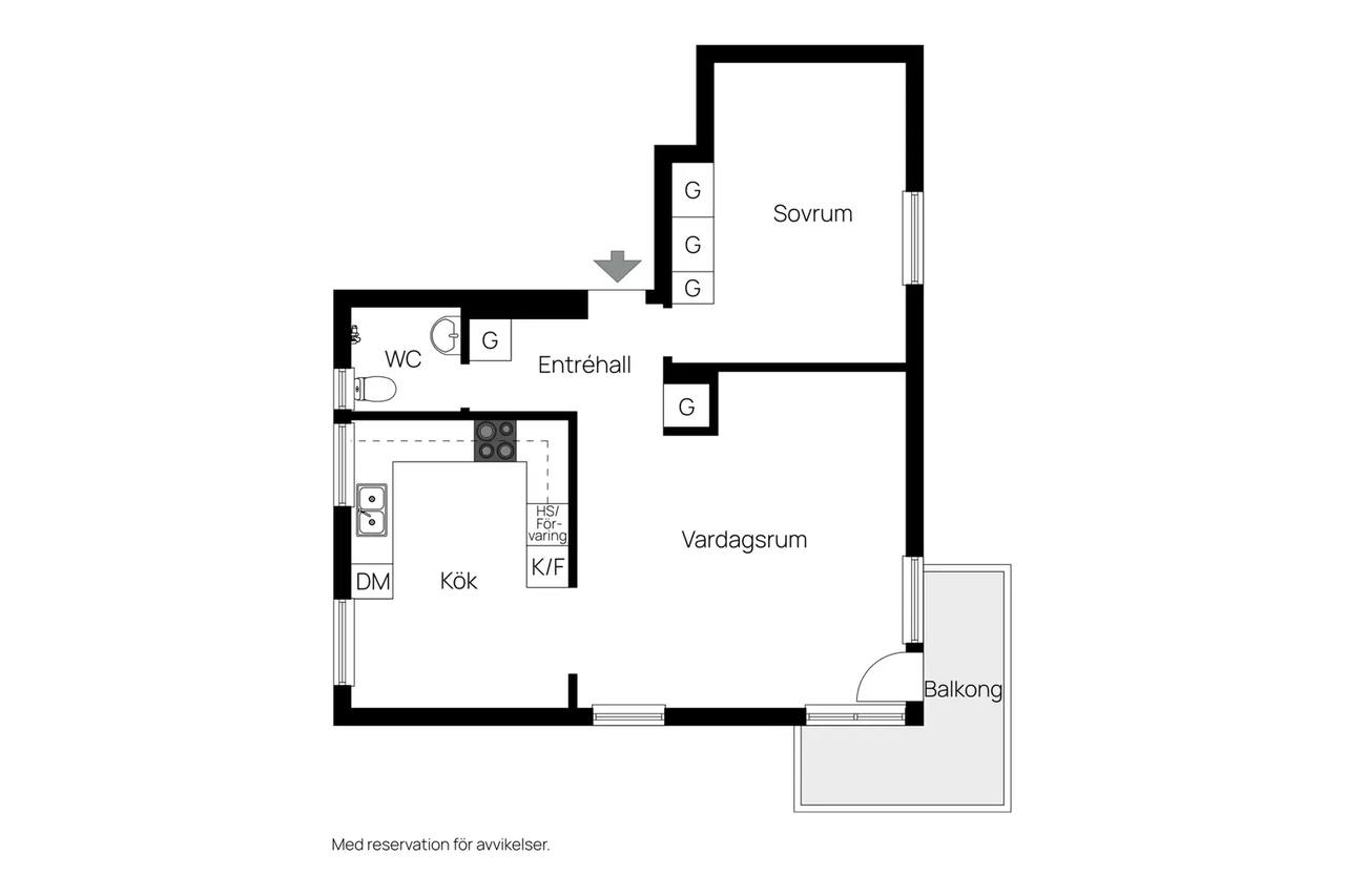 Floor plan for Hasselquistvägen 28