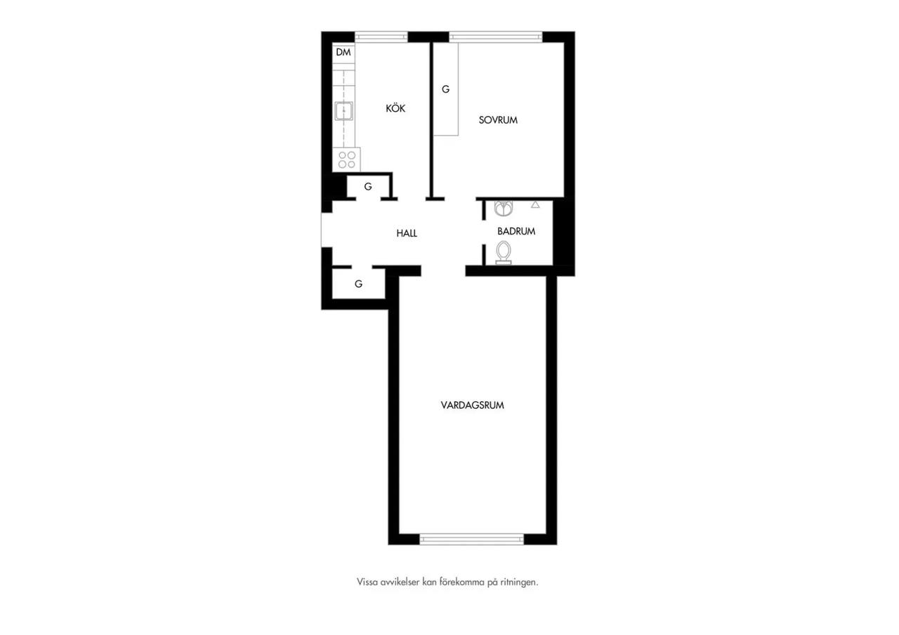 Floor plan for Bodekullsgatan 31A