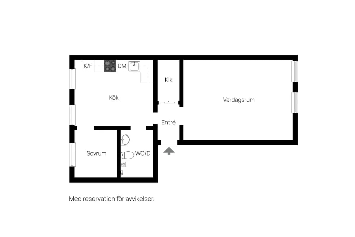 Floor plan for Bågskyttegatan 1 E