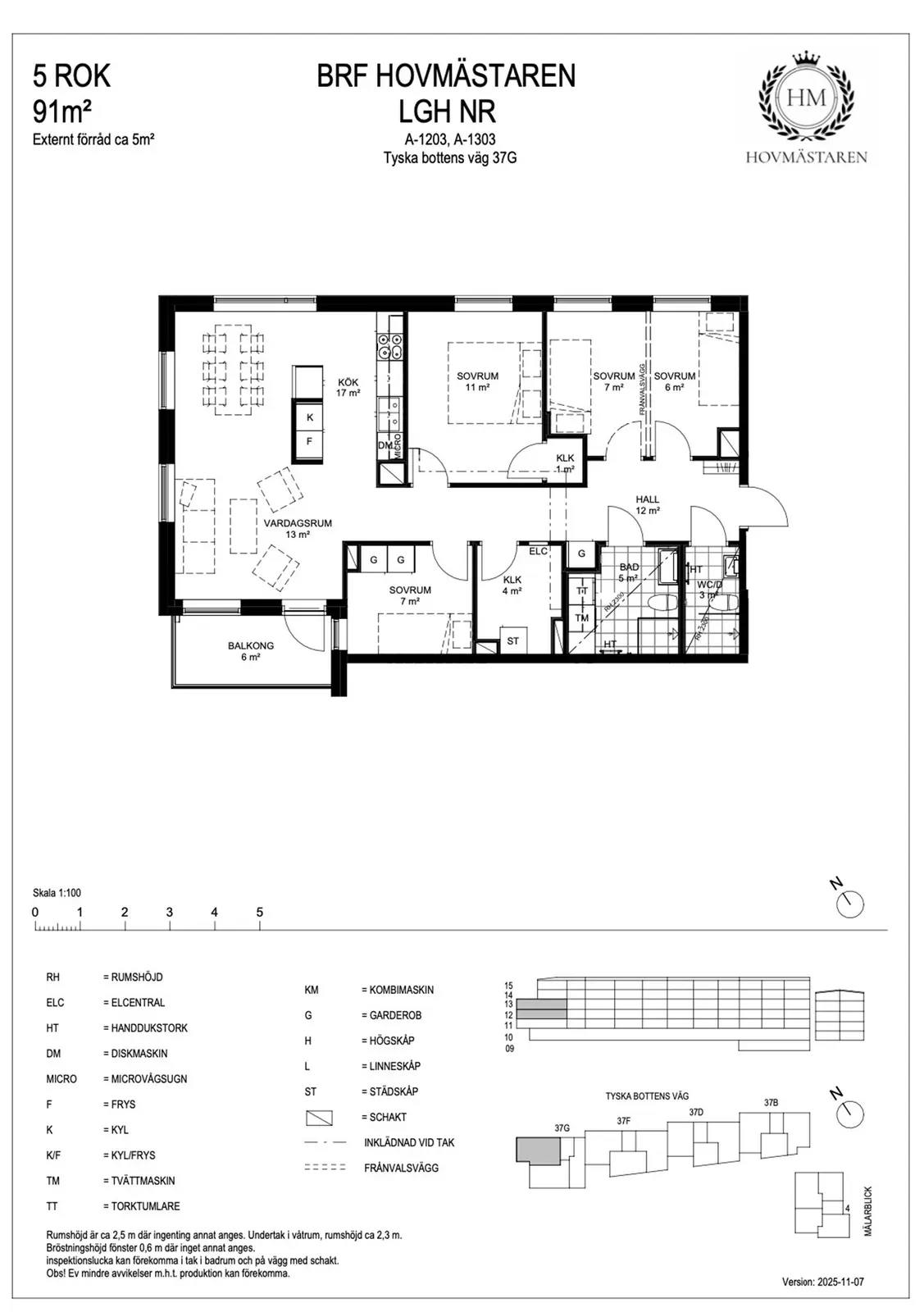 Floor plan for Tyska Bottens Väg 37G, A1203