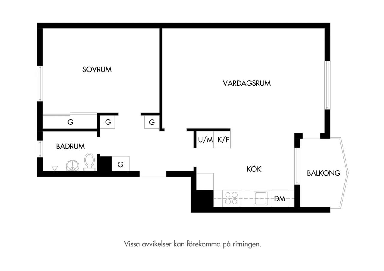 Planritning för Djäknegatan 1D