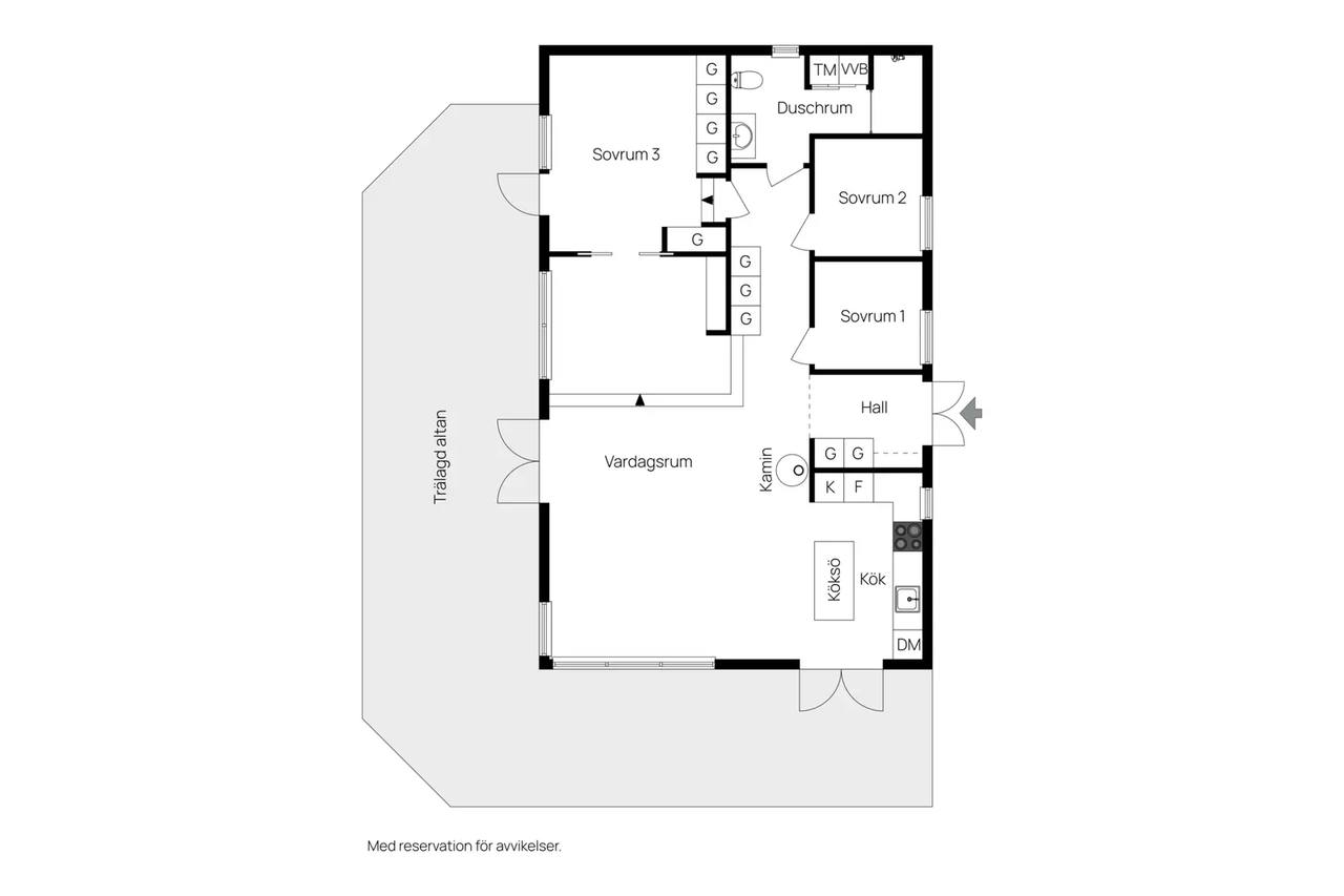Floor plan for Fröjel Hallgårds 806A