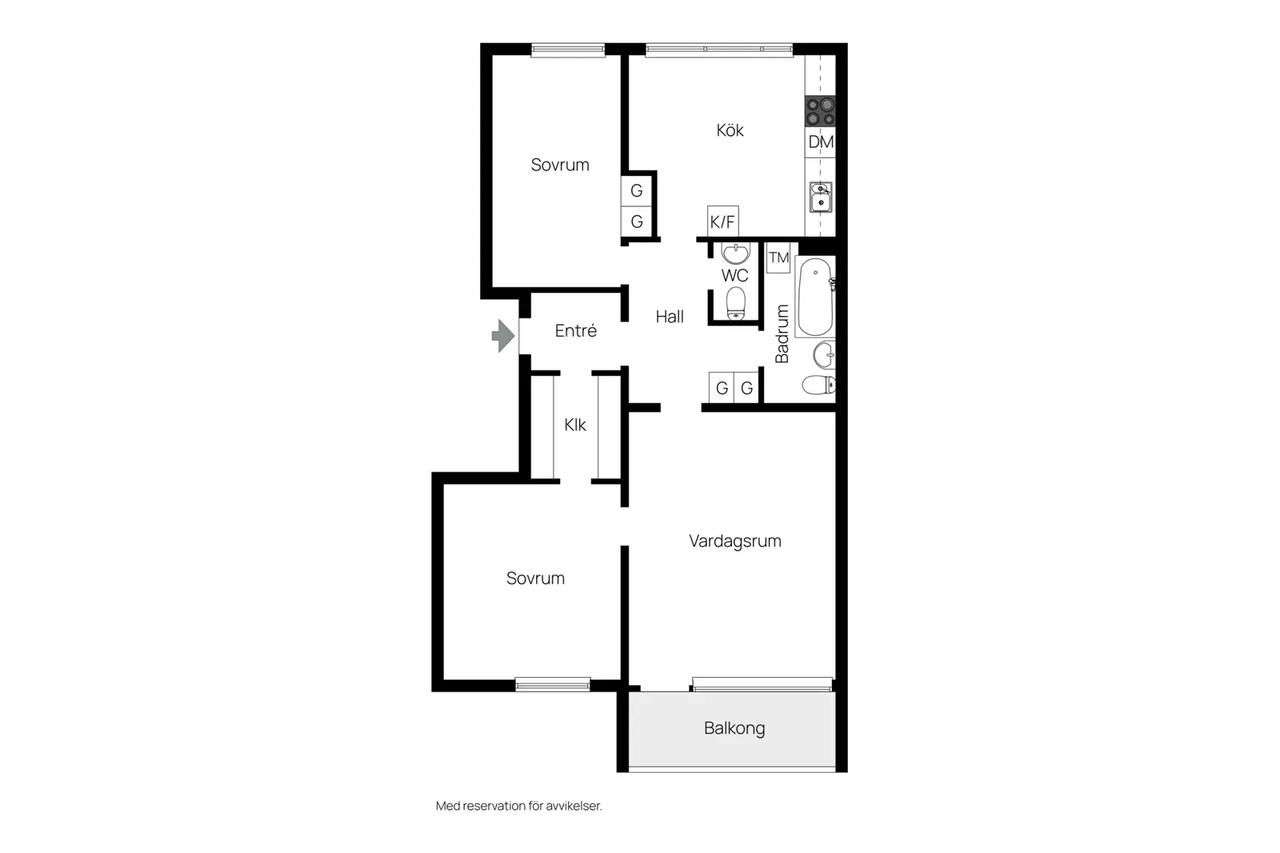 Floor plan for Irisgatan 70